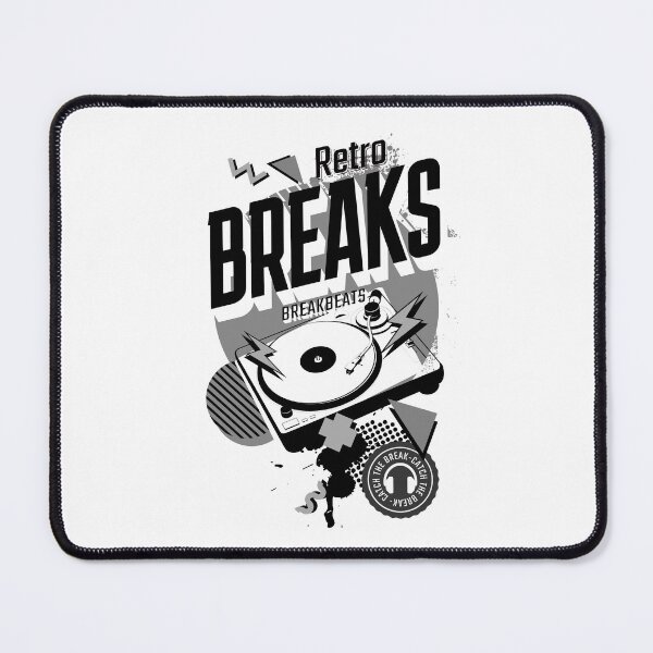 Item preview, BREAKBEAT  - Retro Breaks Turntable (Black/Grey)  designed and sold by Discothreadz.
