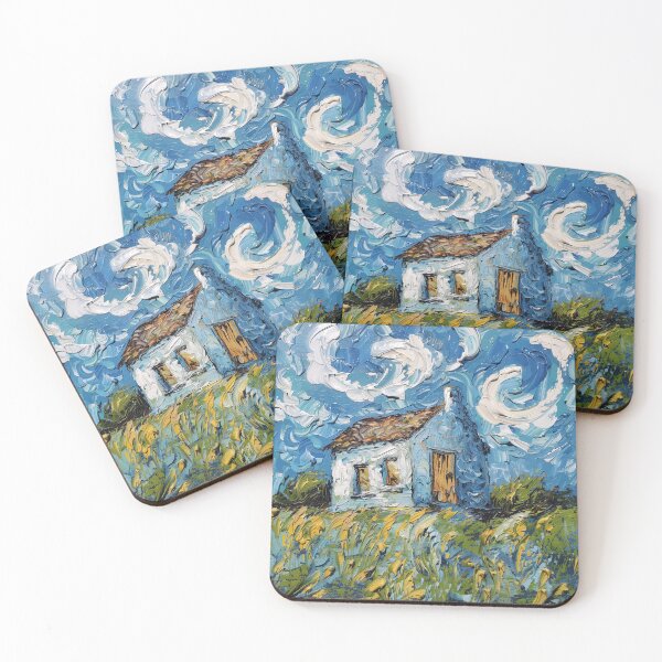 Item preview, A house | Painting in the style of Vincent van Gogh designed and sold by ComicsFactory.
