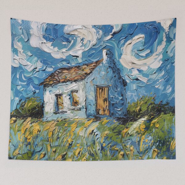 Item preview, A house | Painting in the style of Vincent van Gogh designed and sold by ComicsFactory.