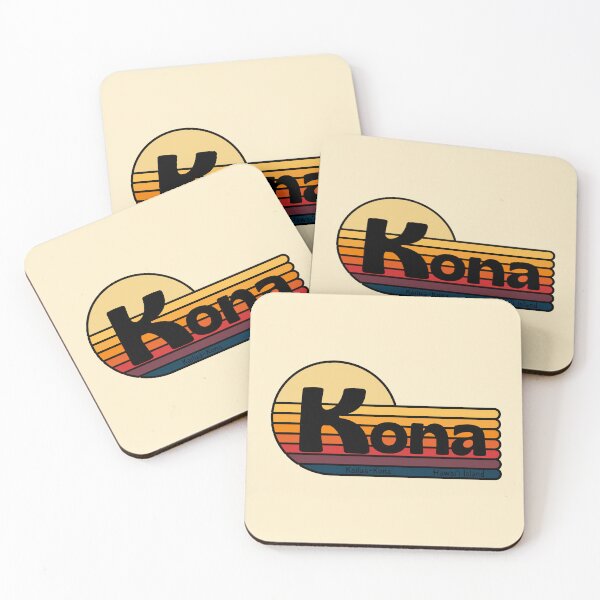 Item preview, Kona Big K Retro Sunset Stripes Black Outline designed and sold by Kona Linda.
