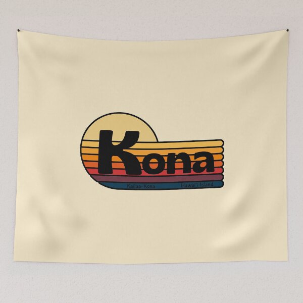 Item preview, Kona Big K Retro Sunset Stripes Black Outline designed and sold by Kona Linda.