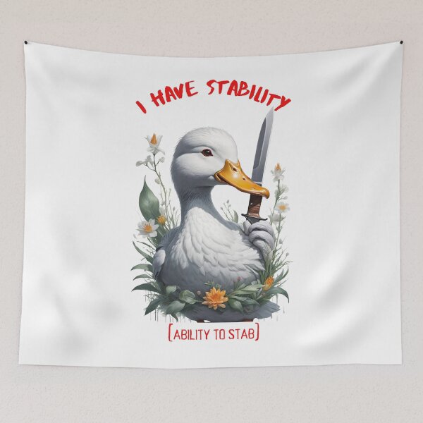 Item preview, I Have Stability [Ability to Stab] Duck designed and sold by Places On Earth.