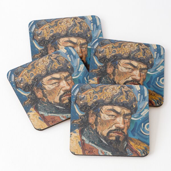 Item preview, A Mongolian man | Painting in the style of Vincent van Gogh designed and sold by ComicsFactory.