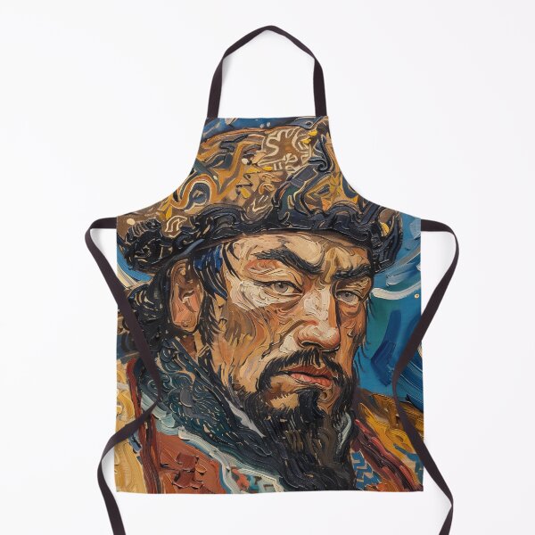 Item preview, A Mongolian man | Painting in the style of Vincent van Gogh designed and sold by ComicsFactory.