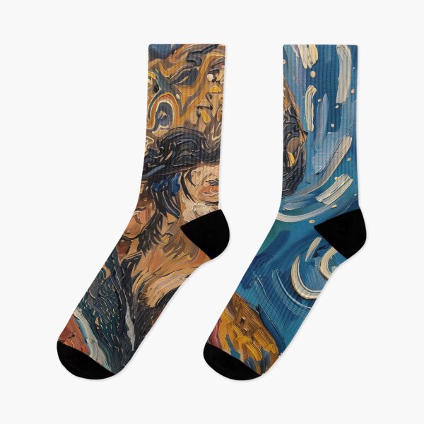 Item preview, A Mongolian man | Painting in the style of Vincent van Gogh designed and sold by ComicsFactory.
