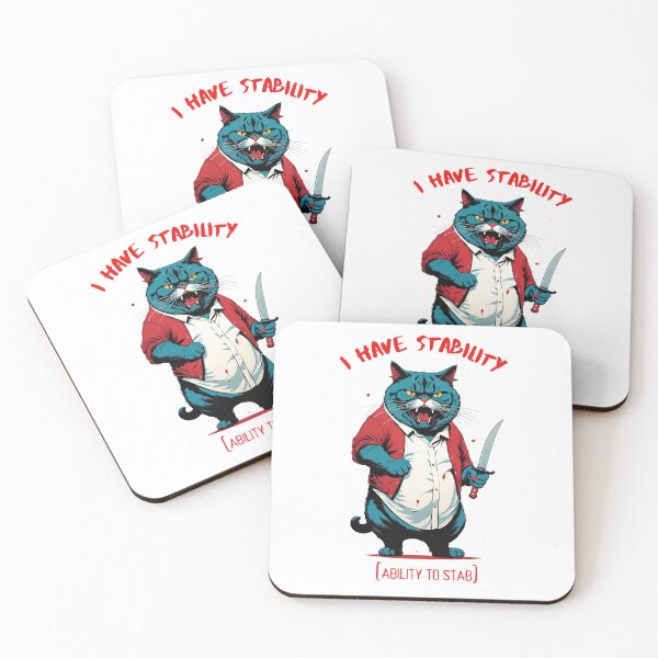 Item preview, I Have Stability [Ability to Stab] Cat designed and sold by Places On Earth.