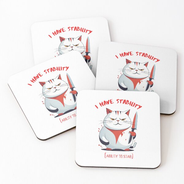 Item preview, I Have Stability [Ability to Stab] Cat designed and sold by Places On Earth.