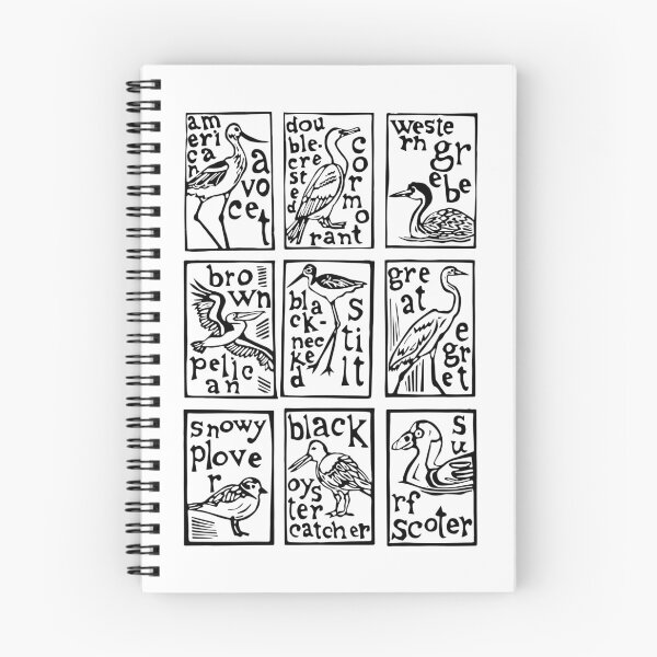 Item preview, Beach Birds Linocut Image designed and sold by SarahFullerArt.