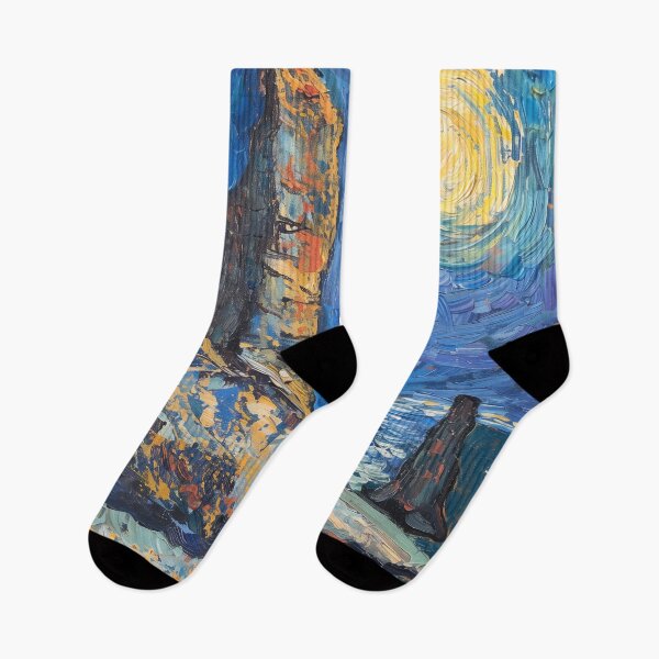 Item preview, A rock | Painting in the style of Vincent van Gogh designed and sold by ComicsFactory.