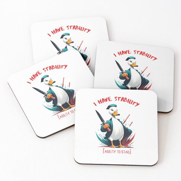 Item preview, I Have Stability [Ability to Stab] Duck designed and sold by Places On Earth.