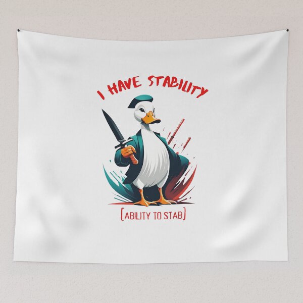 Item preview, I Have Stability [Ability to Stab] Duck designed and sold by Places On Earth.