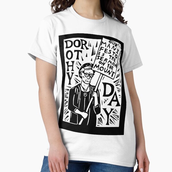 Artikel-Vorschau von Dorothy Day „Unser Manifest ist die Bergpredigt“, Zitat eines katholischen Arbeiters, designt und verkauft von SarahFullerArt.