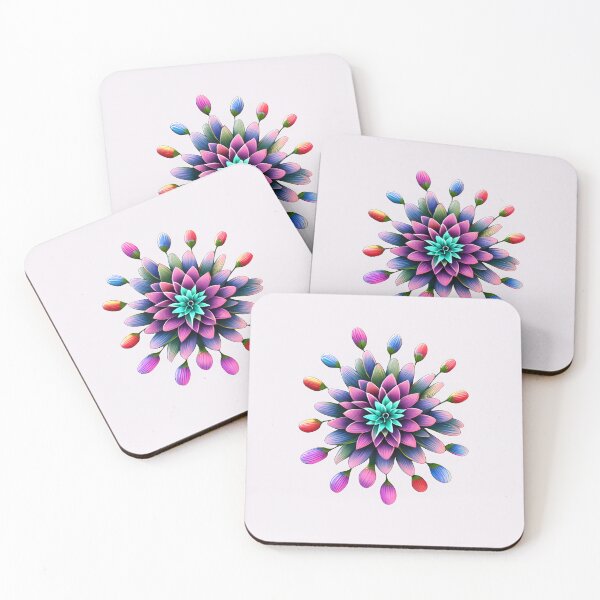 Artikelvorschau, Buntes 3D-Blumenmuster entworfen und verkauft von MargaretFasDes.