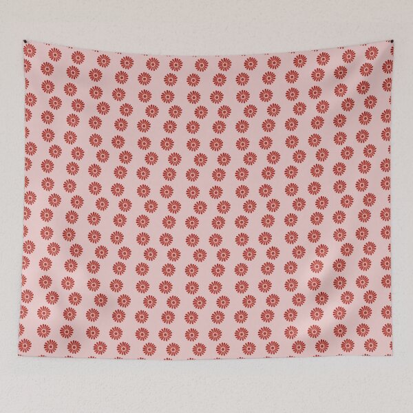 Item preview, Vintage red flower pattern. designed and sold by crumbs-of-life.