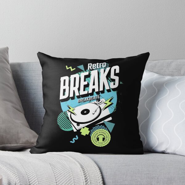 Item preview, BREAKBEAT  - Retro Breaks Turntable (white/blue/green) designed and sold by Discothreadz.