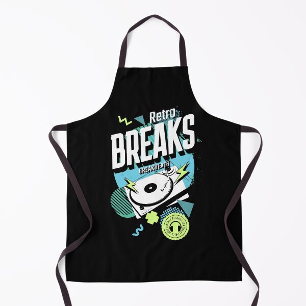 Item preview, BREAKBEAT  - Retro Breaks Turntable (white/blue/green) designed and sold by Discothreadz.