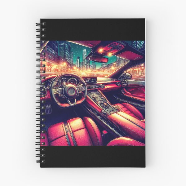 Item preview, Sports Car Interior - City at Night designed and sold by AmberRoseWrites.