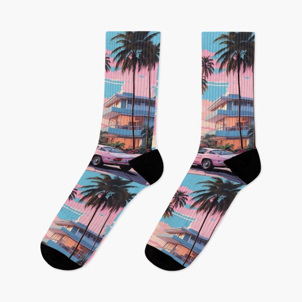 Item preview, Sunset Boulevard Retro Dreamscape by the Coastal Edge designed and sold by ArtComixHaven.