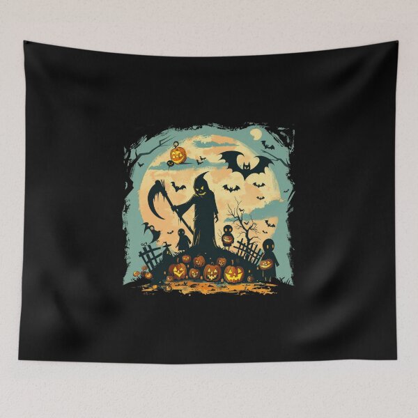 Item preview, Vintage Pumpkin Scene Halloween designed and sold by elnexshop.