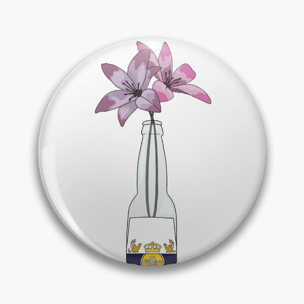Item preview, beer bottle and lillies designed and sold by Jesse Mantzke.