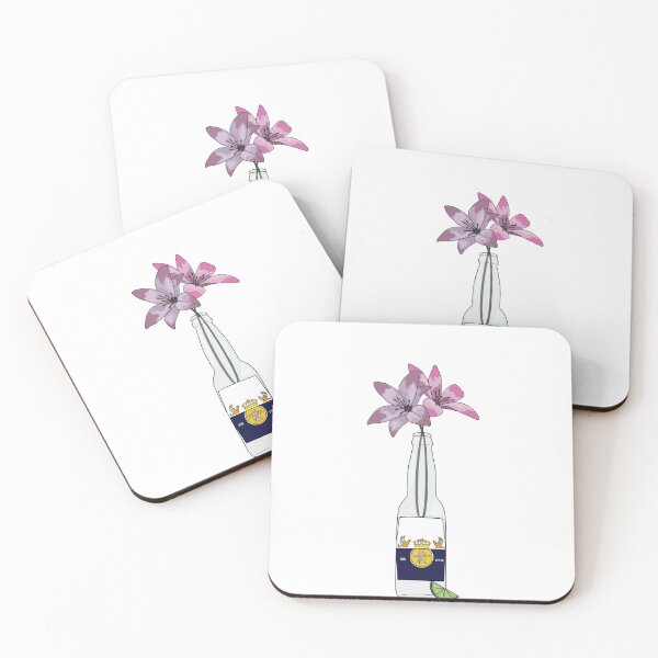 Item preview, beer bottle and lillies designed and sold by Jesse Mantzke.