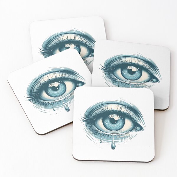 Item preview, Emotion of Sadness - Reflective Eye Art - Melancholy and Tears Design - Soft Blues and Grays - Poignant Emotional Expression designed and sold by EYEconictrends.