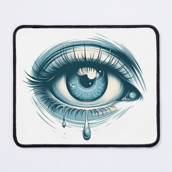 Item preview, Emotion of Sadness - Reflective Eye Art - Melancholy and Tears Design - Soft Blues and Grays - Poignant Emotional Expression designed and sold by EYEconictrends.