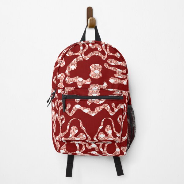 Item preview, Maroon on Red wave Squiggle designed and sold by GreyMoonForest.