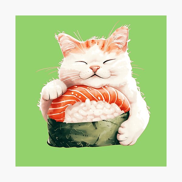 Item preview, Sushi Cats, Sashimi Cat, Cute Cats, Sushi, Kitten, Kawaii Cat designed and sold by CreativeArts-S.