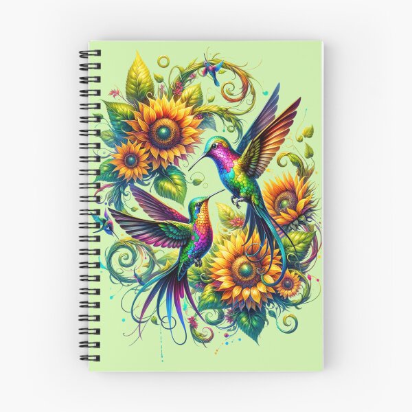Item preview, Floral Sunflower Hummingbird Nature designed and sold by AnalajiaDesigns.
