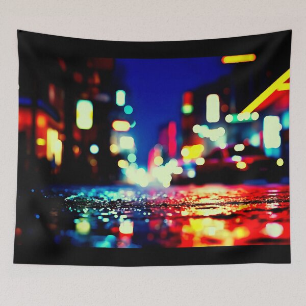 Item preview, Color Art House - Street City Night (UHD Wallpaper) designed and sold by Gabi.Media.