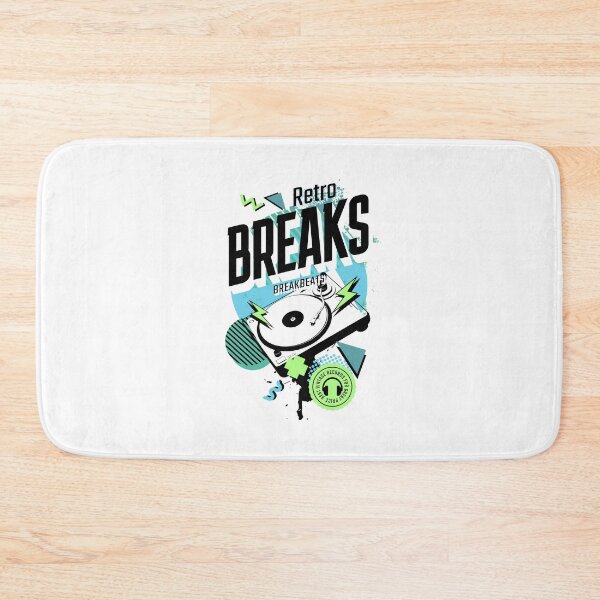 Item preview, BREAKBEAT  - Retro Breaks Turntable  (Black/blue/green)  designed and sold by Discothreadz.