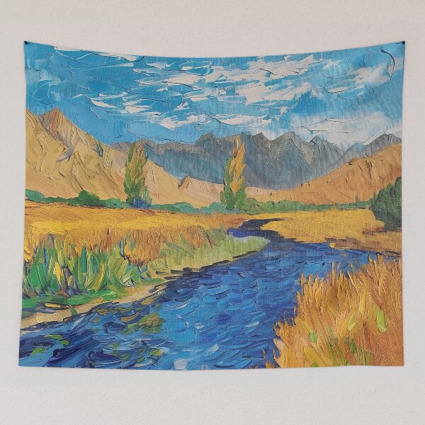 Item preview, Afghani landscape | Painting in the style of Vincent van Gogh designed and sold by ComicsFactory.
