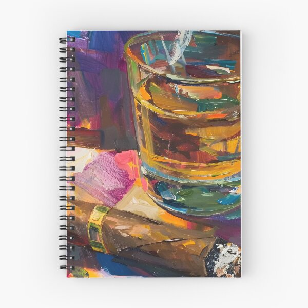 Artikelvorschau, Geometrische Harmonie – Eine Verschmelzung von Formen und Pinselstrichen in der Zigarren- und Whisky-Symphonie entworfen und verkauft von OlfactoART Studio.