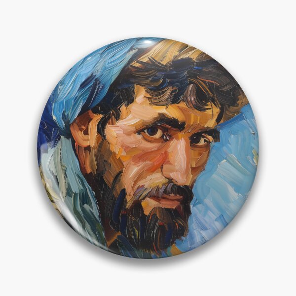 Item preview, Afghani man | Painting in the style of Vincent van Gogh designed and sold by ComicsFactory.