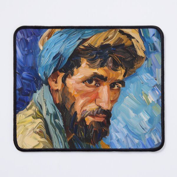 Item preview, Afghani man | Painting in the style of Vincent van Gogh designed and sold by ComicsFactory.
