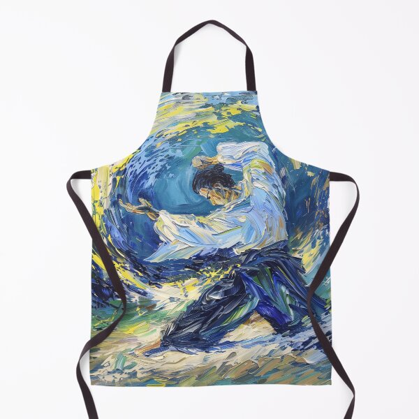 Item preview, Aikido fighter | Painting in the style of Vincent van Gogh designed and sold by ComicsFactory.