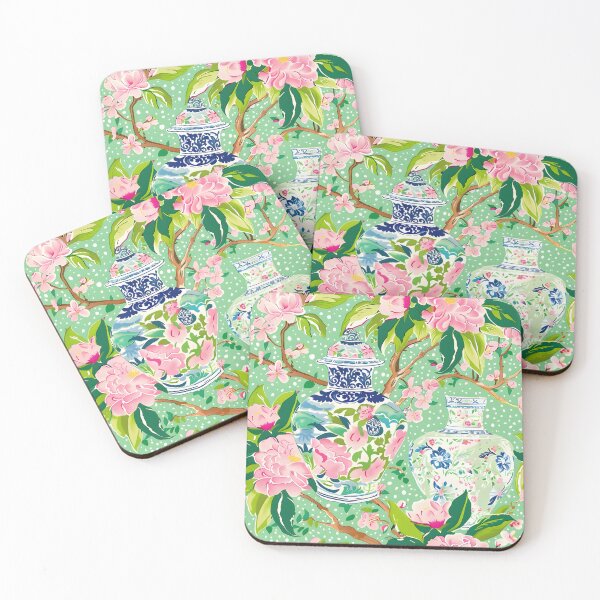 Item preview, Tarros de jengibre y rosas silvestres en verde designed and sold by SophieClimaArt.