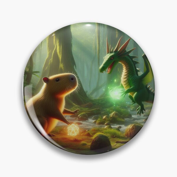 Item preview, Capy and His Dragon Friend3 designed and sold by Capybara Art Lover.