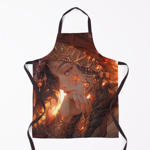 Item preview, Serene Radiant Amber Headdress Anime Girl designed and sold by bubblegoth.