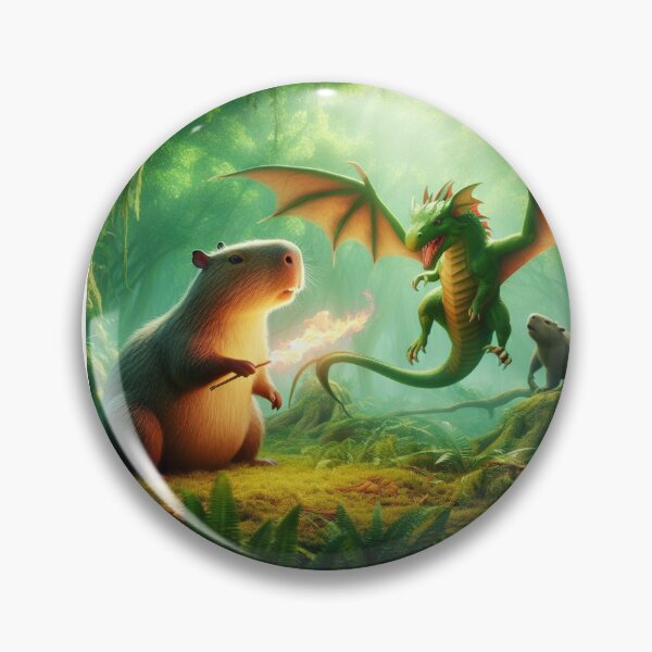 Item preview, Capy and His Dragon Friend4 designed and sold by Capybara Art Lover.