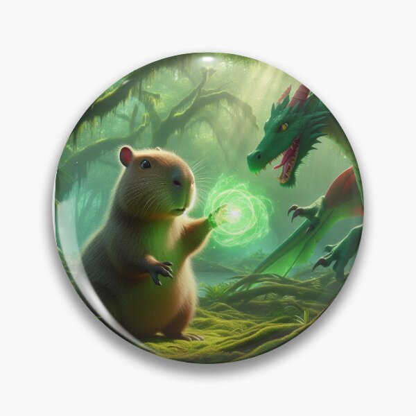 Item preview, Capy and His Dragon Friend5 designed and sold by Capybara Art Lover.