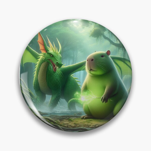 Item preview, Capy and His Dragon Friend6 designed and sold by Capybara Art Lover.