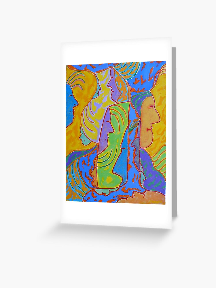 Thumbnail 1 of 2, Greeting Card, TELEPATHY designed and sold by JoeRomano.