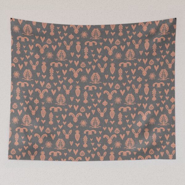 Item preview, Garden Things - Slate + Coral designed and sold by Irene Estelle.