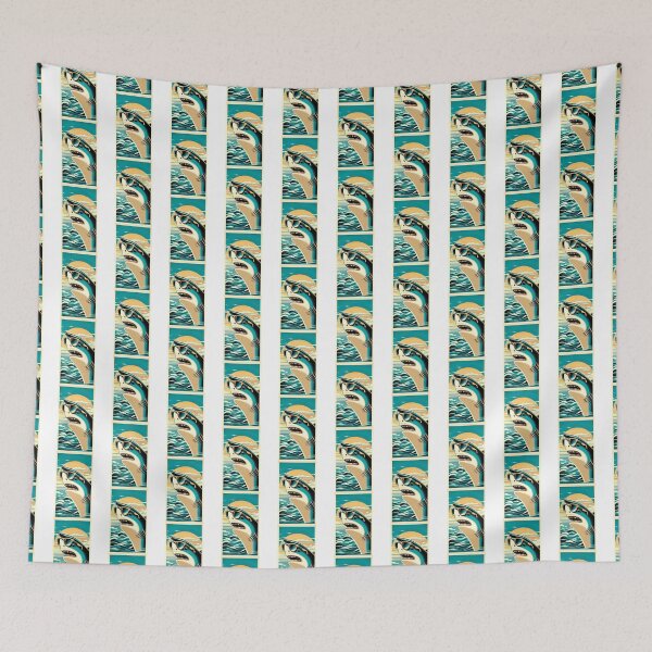 Item preview, Shark in Sunglasses Aloha Retro Hawaii Beach Jawsome  designed and sold by ArtFromBeyond.