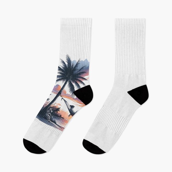 Item preview,  Serene Hammock Sunset in Tropical Paradise designed and sold by Rafaelmg503.