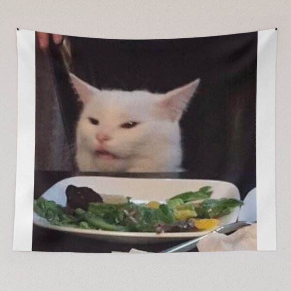 Item preview, cat meme at the table designed and sold by valwerty.
