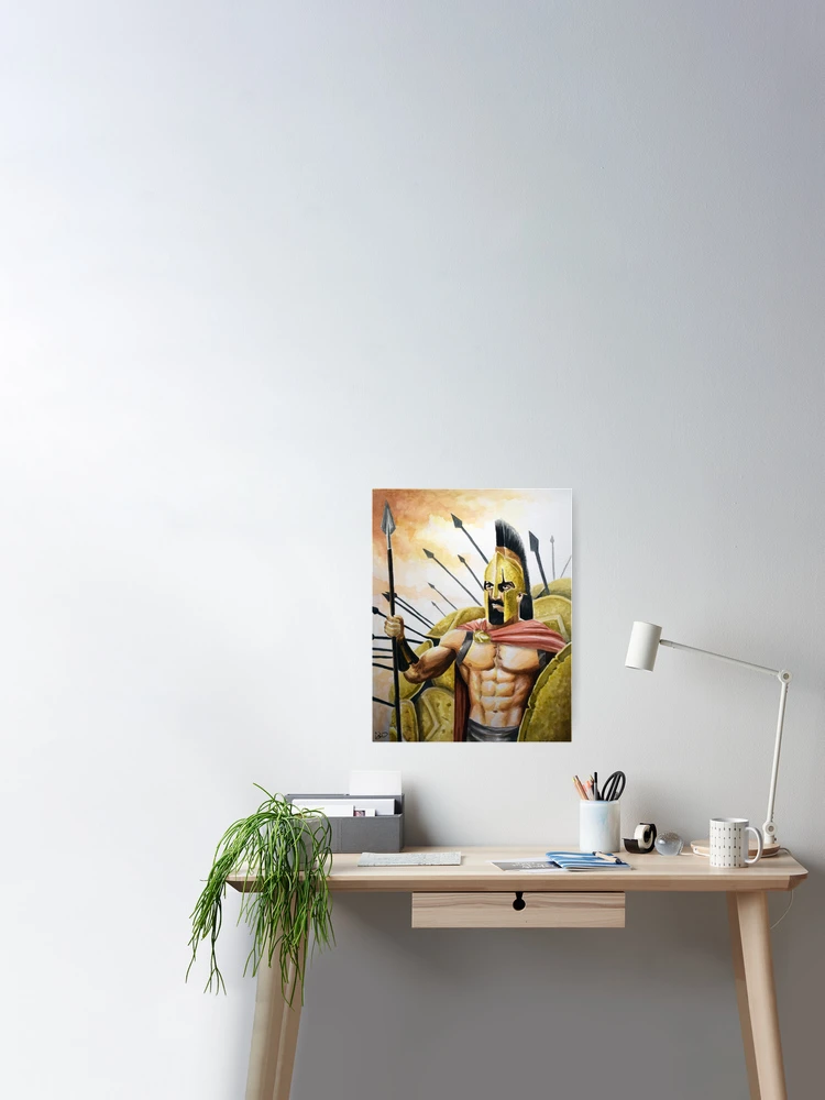 Poster for Sale avec l'œuvre « 300 roi spartiate Leonidas » de l'artiste  thewisecarrot
