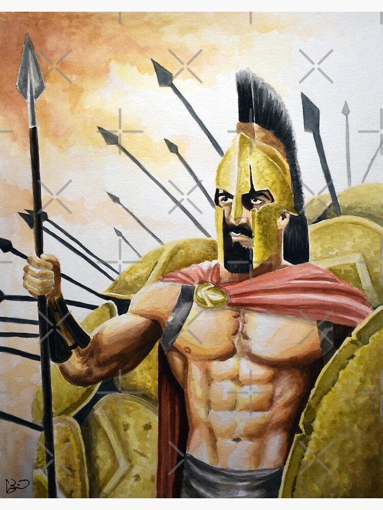 handsome portrait of spartan - leonidas bodybuilder